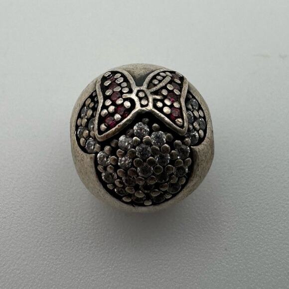 RETIRED Pandora Disney Minnie Mouse Clip Charm S925 ALE CZ Authentic 791450CZ - Picture 1 of 7